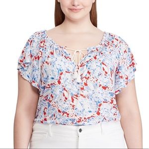 NWT Chaps lace up top